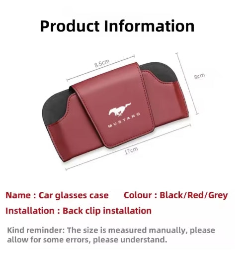Universal Car Sun Visor Sunglasses Holder for Ford Mustang/Fiesta/Fusion حامل نظارات شمسية للسيارة، يناسب فورد موستانج/فييستا/فيوجن