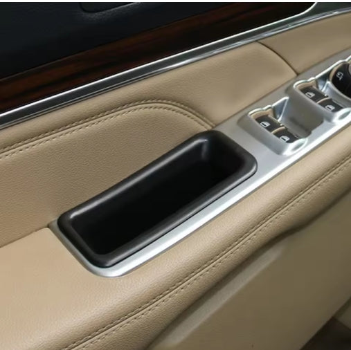 2PCS Side Door Handle Inner Armrest Pocket – Phone Storage Box Cover, Interior Organizer Accessories for Ford Mustang 2015–2021  جيب تخزين داخلي لمقبض باب السيارة – منظم لفورد موستانج 2015–2021