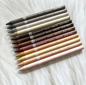 DEDEDEPRAISE 12 Woodless Color Pencils, Pre-Sharpened, Vibrant Colors for Portrait & Animal Art أقلام تلوين خشبية بدون غلاف 12, مدببة مسبقًا، ألوان زاهية للبورتريه والفن