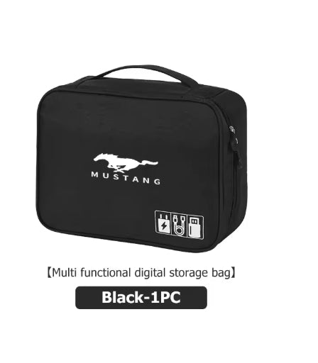 Waterproof Electronic Accessory Organizer Bag, Portable Storage for Ford Mustang, Fiesta, Kuga, Edge, Mondeo, Fusion, Explorer, GT حقيبة تخزين مضادة للماء للإكسسوارات الإلكترونية – منظم محمول لفورد موستانج، فييستا، كوجا، إيدج، مونديو، فيوجن، إكسبلورر، GT
