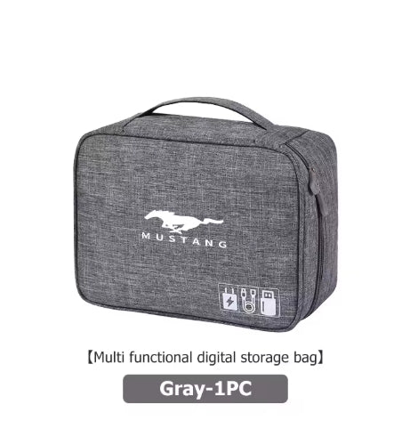 Waterproof Electronic Accessory Organizer Bag, Portable Storage for Ford Mustang, Fiesta, Kuga, Edge, Mondeo, Fusion, Explorer, GT حقيبة تخزين مضادة للماء للإكسسوارات الإلكترونية – منظم محمول لفورد موستانج، فييستا، كوجا، إيدج، مونديو، فيوجن، إكسبلورر، GT