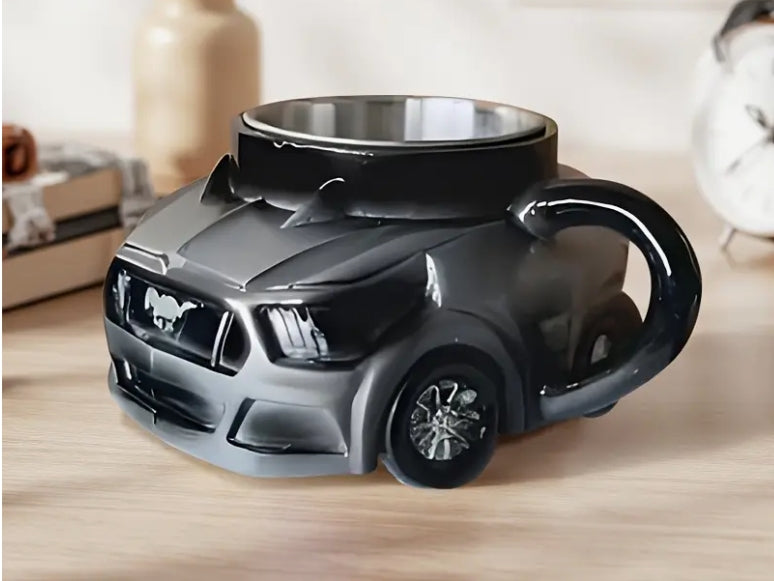 Handcrafted Car Shaped Coffee Mug,  كوب قهوة يدوي الصنع  تصميم رياضي