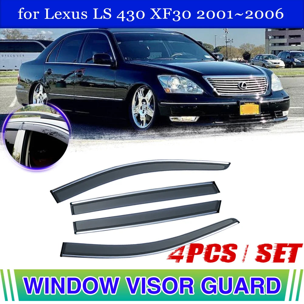 Window Door Visor for Lexus F16 LS 430 XF30 LS430 2001~2006 هوايات لكزس اف16 ال اس