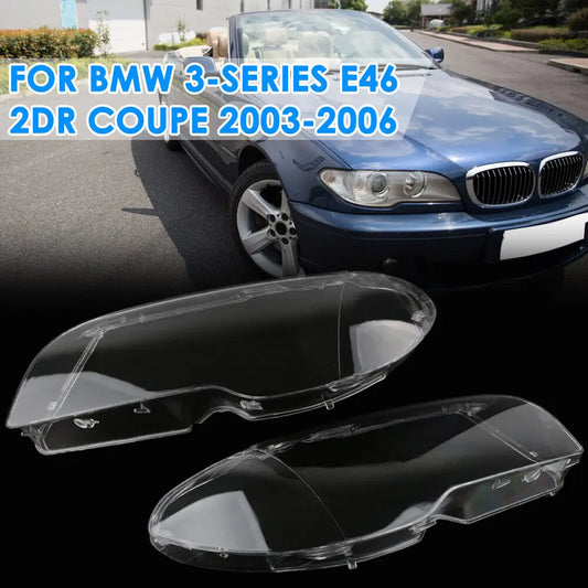 Car Front Headlight Lens Cover For BMW 3-Series E46 2-Door LCI 325 330 Coupe 2003 2004 2005 2006 Clear Headlamp Cover Shell سيارة الجبهة عدسة المصباح الأمامي غطاء ل BMW 3-Series E46 2-Door LCI 325 330 كوبيه 2003 2004 2005 2006 واضح كشافات غطاء قذيفة