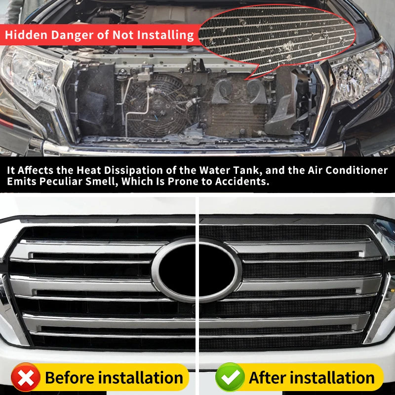 2008-2021 Toyota Land Cruiser 200 LC200 2020 2012  dirt Prevention Grid  Stainless Steel Grilleشبك حماية من الاوساخ تويوتا لاندكروزر
