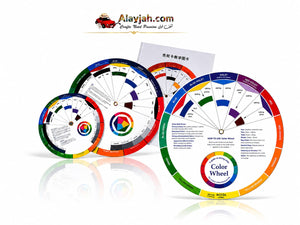 Alayjah, Color Wheel Guide & Testing Tool, 1-Piece , Ideal for Mixing, Nail Art, Tattoos, and School Projects 20100070ألايجاه، دليل عجلة الألوان وأداة اختبار، قطعة واحدة، مثالية للدمج، فن الأظافر، التاتو، والمشاريع المدرسية