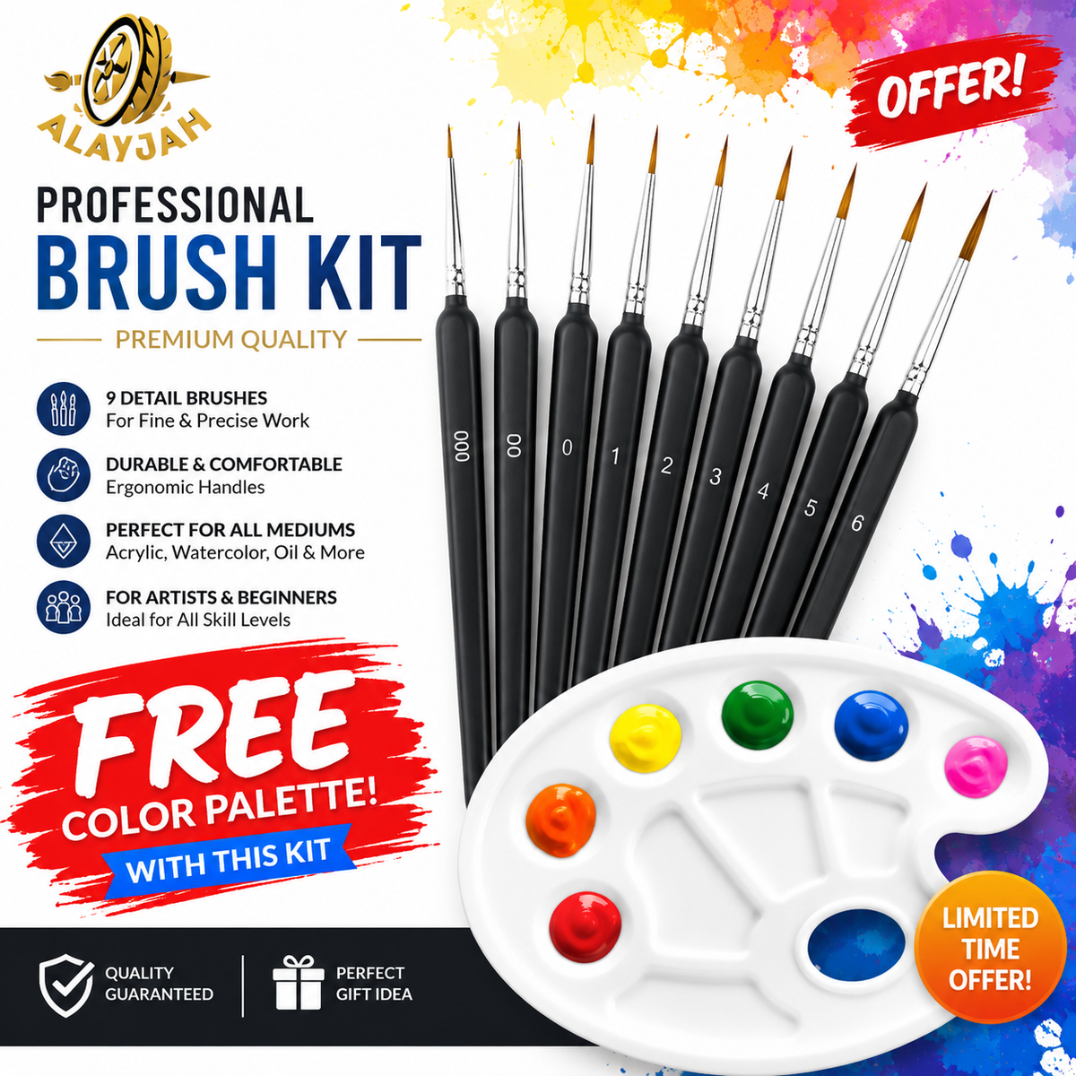 Detail Paint Brush طقم فرش دقيقة الون ازرق  20100330