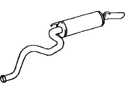 Used Lexus LS430 2000-2006 Exhaust Muffler with Chrome Tips | لكزس LS430 شكمان عادم مع أطراف كروم