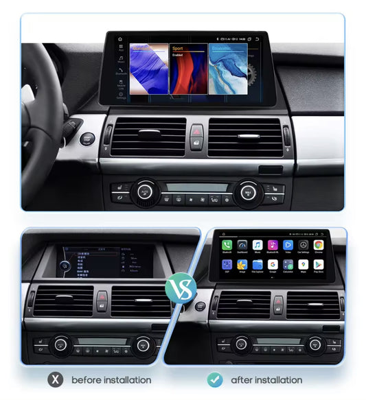 Android 13 Carplay multimedia system Compatible with BMW X5 BMW X6 E70 E712007-2010 جهاز ترفية اندرويد13 كاربلاي مالتيميديا بي ام دبليو