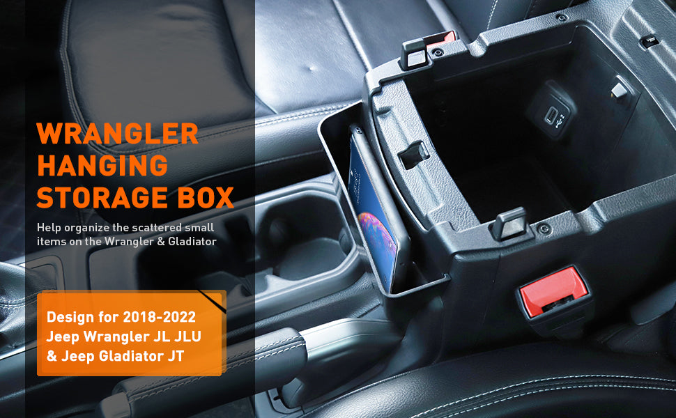 Center Console Compatible with Jeep Wrangler Gladiator 2018-2021 صندوق تخزين وسطي جيب رانجلر جلادياتر