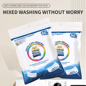 Cleaning 50 Sheets Color Catcher for Laundry 50 Count Washing Piece Color Catcher Grabber 50ورقة كاتشِر للألوان للغسيل 50 قطعة لالتقاط الألوان أثناء الغسيل