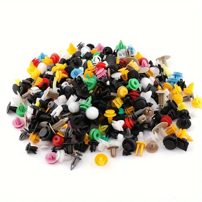 100pcs Universal Plastic Snap Clip  Fastening  كليبات سيارة 100 حبة