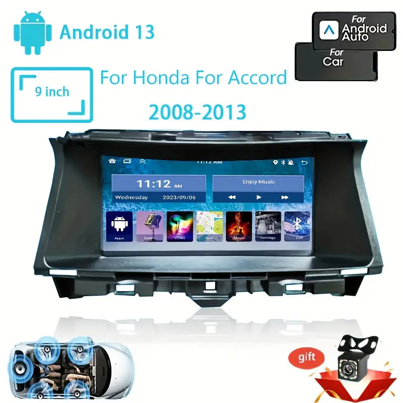 Android 13 2+64GB 1 year warranty compatible with Honda Accord 2008-2013 شاشة هوندا اكورد اندرويد 13 ضمان سنة