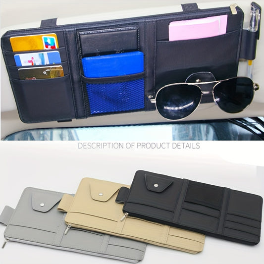 Sun Visor Card Organizer Holder Business Card Holder Pocket Organizer  Sunglasses خاجب الشمس حامل ومُنظِم البطاقات