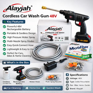 Cleaning Washing gun chargeable with accessories مسدس غسيل سيارات قابل للشحن مع اكسسوارات