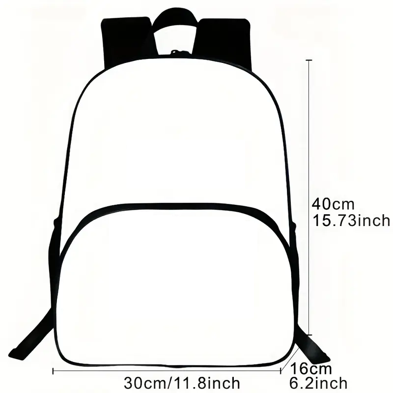 Customized School Bag with Customized Cartoon of Your Character 16-Inch Customizable Backpack with Front Pocket - Lightweight, Adjustable Straps, Tablet Compartment شنطة مدرسة كبيرة مع كاريكاتير لشخصيتك يرسمة فناننا مناسبة المدرسة