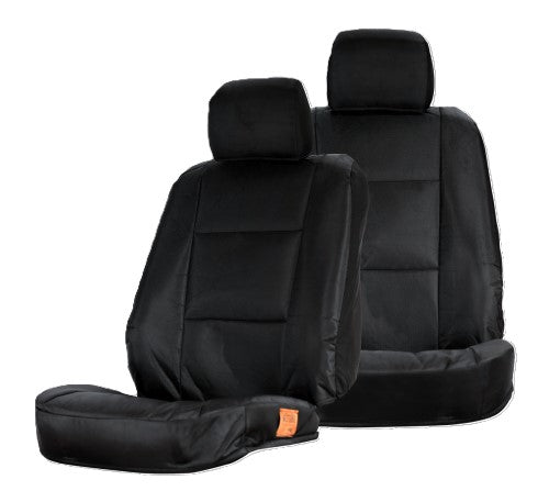 Luxury Seat leather Cushion 17 Pieces with free steering wheel cover تلبيس جلد فخم للمقاعد 17 قطعة مع تلبيس للسكان المقود مجانا