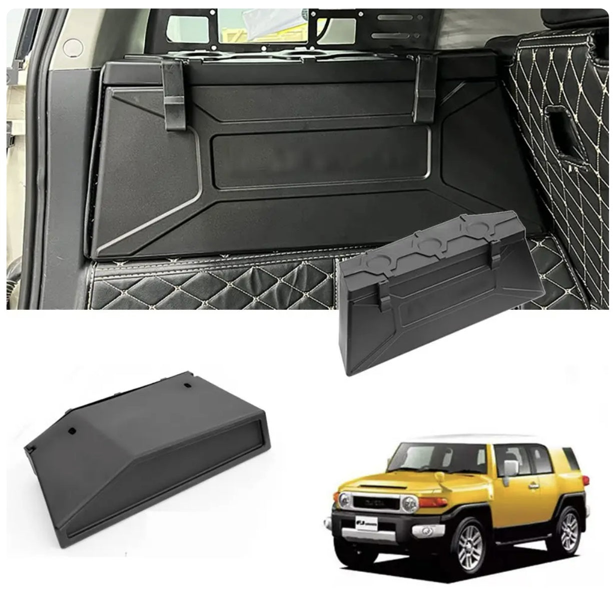 Trunk Storage Box Multifunction Organizer with Arunk Cover compatible with Toyota FJ صندوق تخزين في الباب الخلفي الدبة تويوتا اف جي