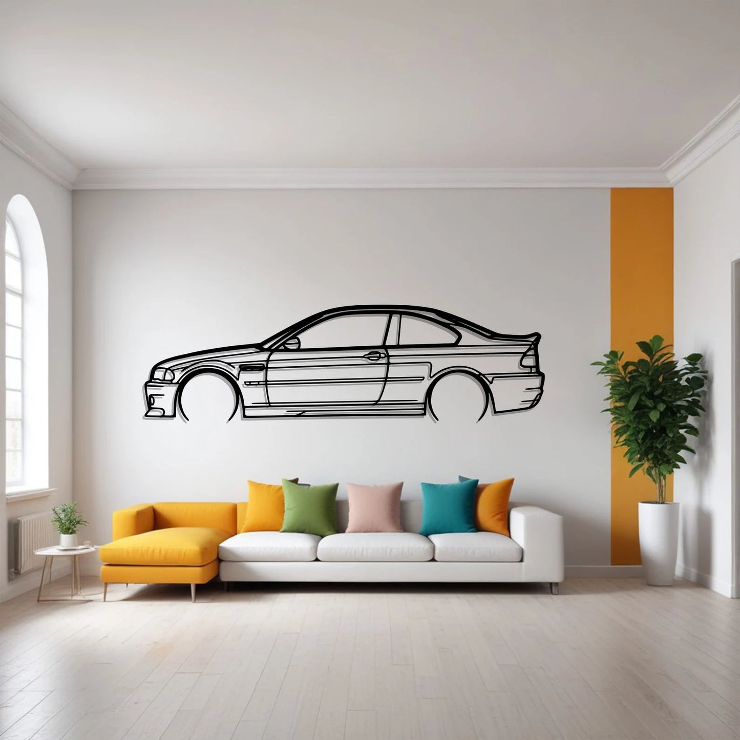 BMW E46 M3  Metal Wall Décor حديد قص ليز بي ام دبليو  للديكور 40 سم BMW Accessories 3 Serious Accessories