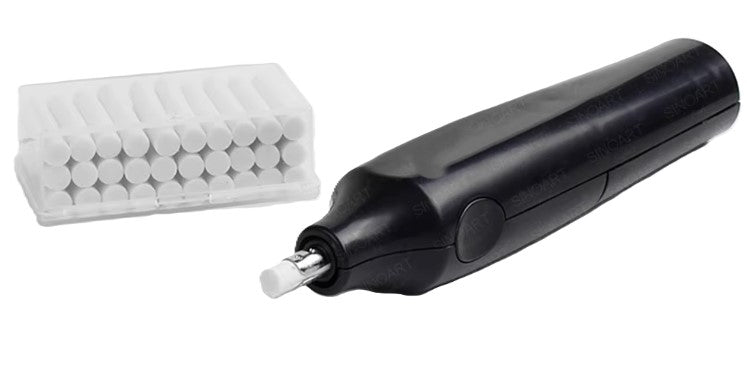 Alayjah Electric Eraser, 1 Pc, Battery-Operated, 30 Refills, Precise Tool for Artists & Students 20100290 علايجا ممحاة كهربائية، قطعة واحدة، تعمل بالبطارية، مع 30 إعادة تعبئة، أداة دقيقة للفنانين والطلاب