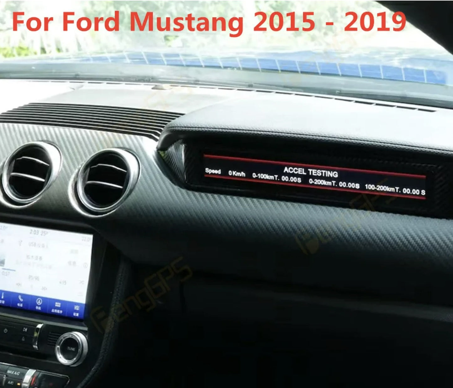 Ford Mustang 2015 - 2023 Co-pilot Display شاشة عرض لمرافق السائق فورد موستنج