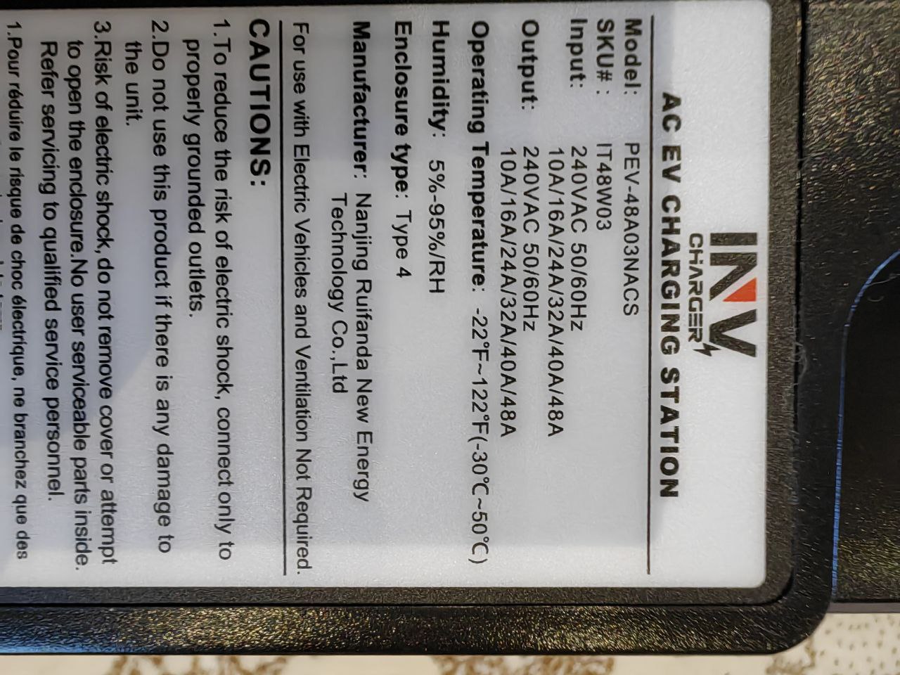 EV Car Wall Charger 48A/11.5kW AC Fast Charging & Power Station (Compatible with Tesla)   شاحن حائط للسيارات الكهربائية Type 1 بقدرة 48 أمبير / 11.5 كيلوواط – شحن سريع AC ومحطة طاقة، متوافق مع تسلا