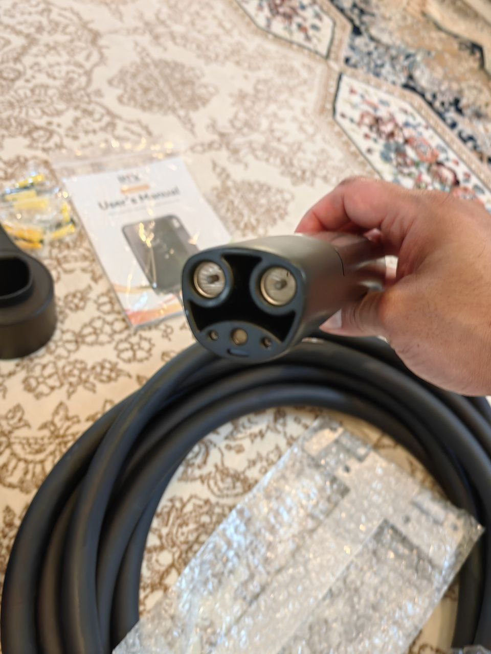 EV Car Wall Charger 48A/11.5kW AC Fast Charging & Power Station (Compatible with Tesla)   شاحن حائط للسيارات الكهربائية Type 1 بقدرة 48 أمبير / 11.5 كيلوواط – شحن سريع AC ومحطة طاقة، متوافق مع تسلا