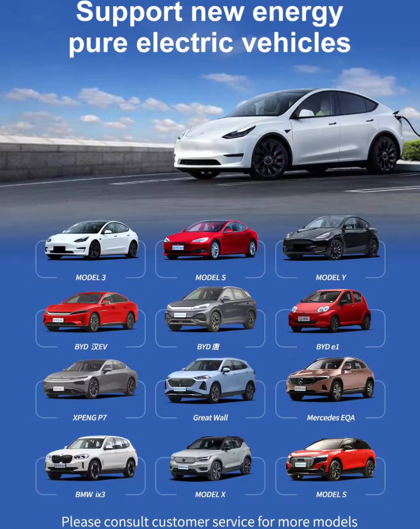 EV Car Wall Charger 48A/11.5kW AC Fast Charging & Power Station (Compatible with Tesla)   شاحن حائط للسيارات الكهربائية Type 1 بقدرة 48 أمبير / 11.5 كيلوواط – شحن سريع AC ومحطة طاقة، متوافق مع تسلا