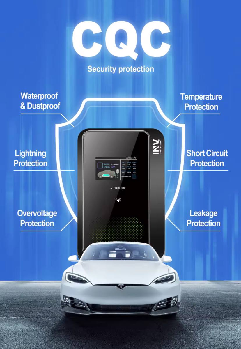 EV Car Wall Charger 48A/11.5kW AC Fast Charging & Power Station (Compatible with Tesla)   شاحن حائط للسيارات الكهربائية Type 1 بقدرة 48 أمبير / 11.5 كيلوواط – شحن سريع AC ومحطة طاقة، متوافق مع تسلا