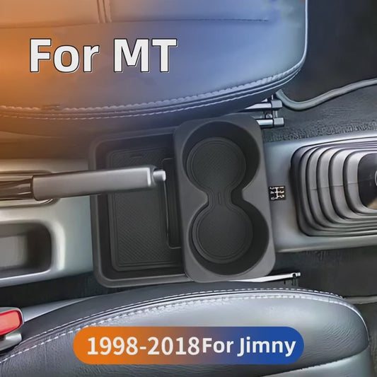 For Suzuki Jimny 1998-2018 MT Center Console Armrest Box with Cup Holder Durable Storage Replacement Car Accessory صندوق مسند ذراع مع حامل أكواب لسيارة سوزوكي جمني 1998-2018 MT, تخزين متين وإكسسوار بديل للمقصورة