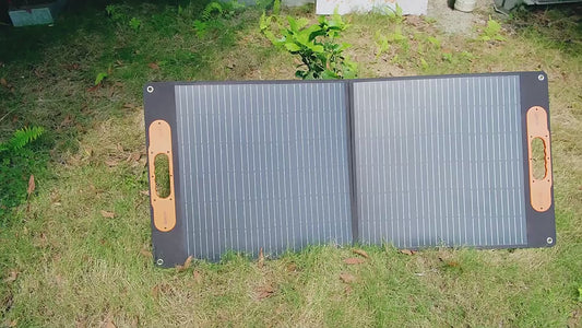 Enjoe Foldable Solar Panel, 100W/200W/600W Monocrystalline Portable Power for Camping & RV لوح طاقة شمسية قابل للطي من Enjoe, 100/200/600 واط أحادي البلورة محمول للتخييم والسيارات السكنية