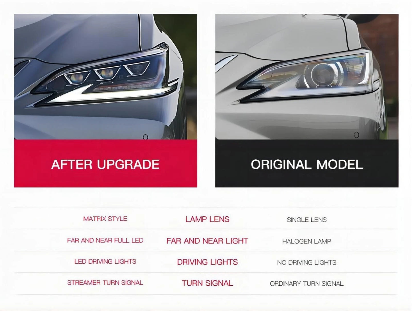 Very Rear Lexus ES headlights pair 2023 - 2025 Used Genuine