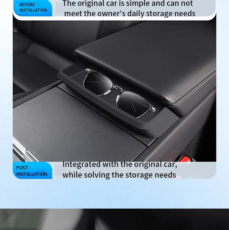 Central Armrest Storage Tesla Model 3 Highland مكان تخزين تسلا