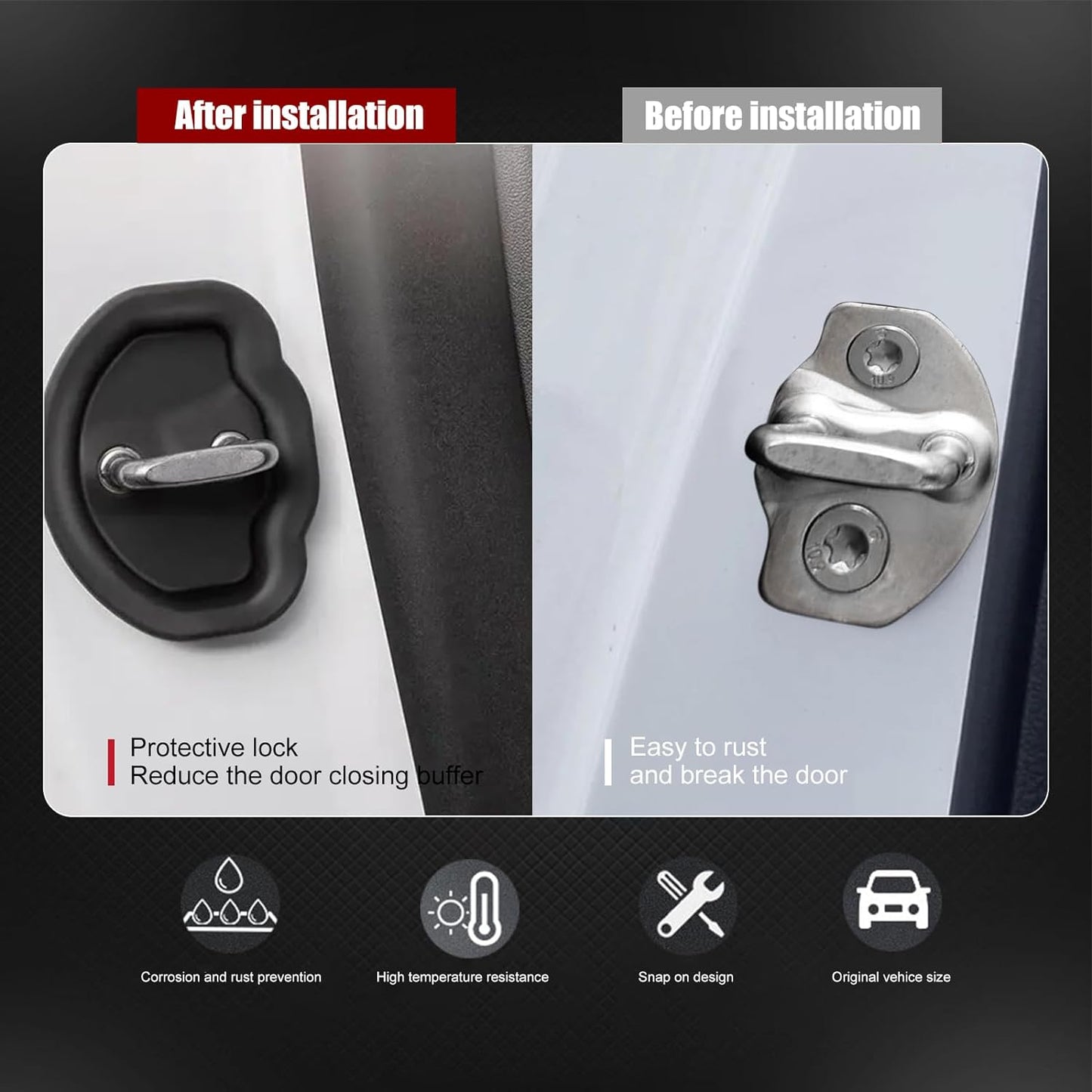 Silicone Door Lock Cover for Tesla Model 3 Model Y اغطية لقفل باب تسلا