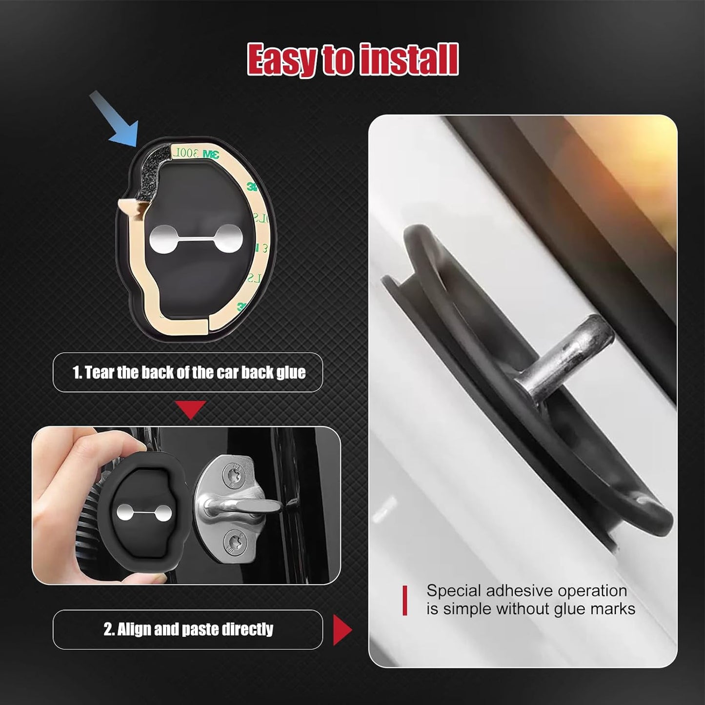 Silicone Door Lock Cover for Tesla Model 3 Model Y اغطية لقفل باب تسلا